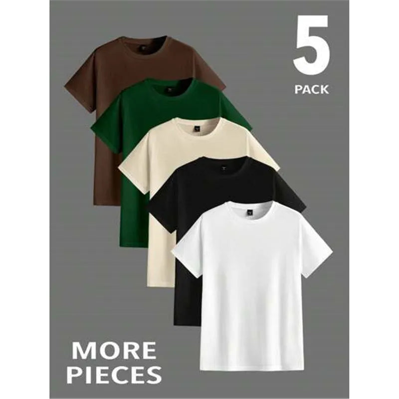 Men's slim-fit cotton short sleeve t-shirt in multiple colours with straight cut design