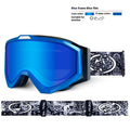 Motorcycle goggles with double layer anti-fog construction in TPU material with storage cloth bag