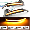 Dynamic LED mirror turn signal for Audi B8 and B8.5 models in blackened or crystal white