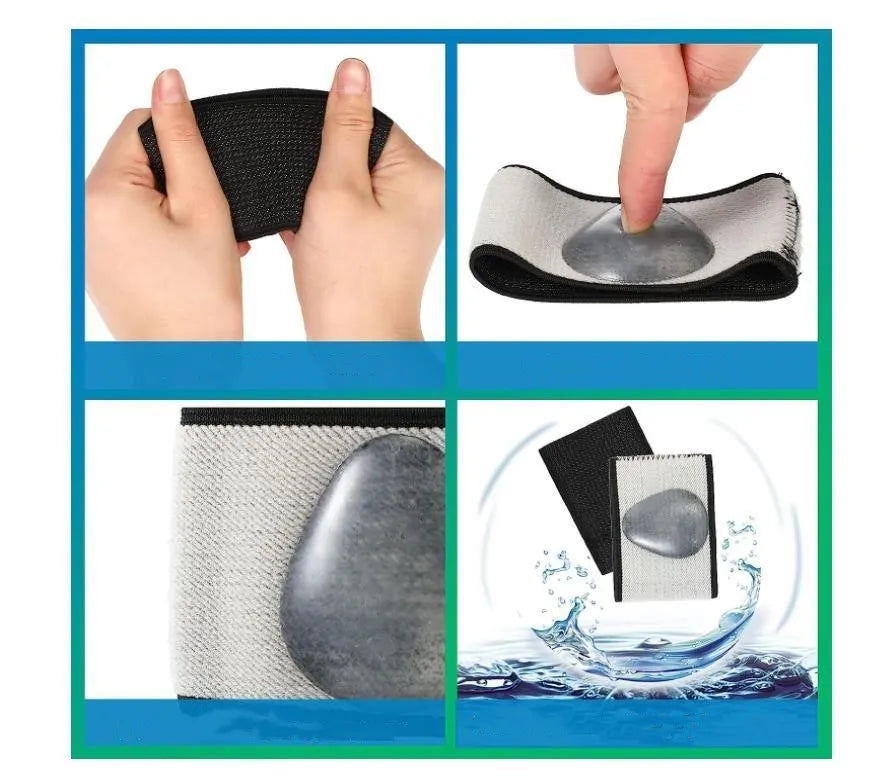 Elastic arch support foot bandage for flat feet in heart and plain styles.