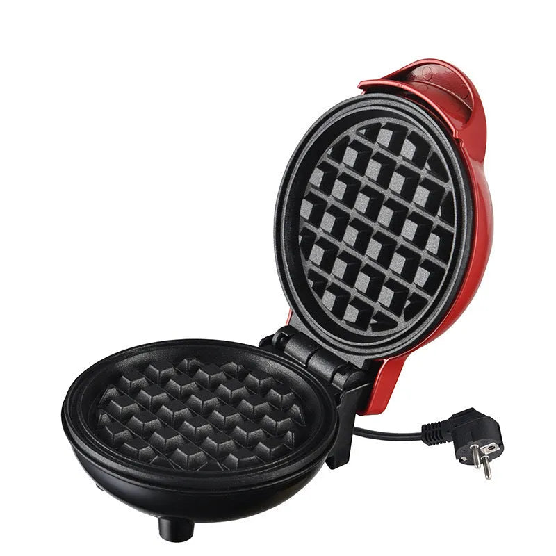Mini waffle machine in white, 16.5cm, with electric heating, for making waffles and pancakes