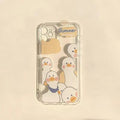 Transparent TPU phone case with cute pattern for iPhone 6 to 13 series