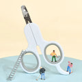 Grey and pink pet nail clippers with curved tips and a rubber-coated anti-slip handle on a white background.