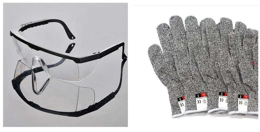 HPPE rubber-dipped cut and stab resistant work gloves in black edge colour