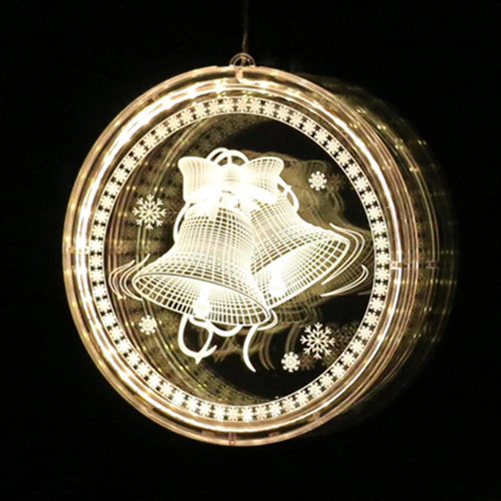 LED Christmas decoration disc light 170mm plastic shell with E14 holder in multiple colour options