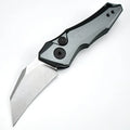 Outdoor folding knife showing black, grey, and green colour options with blade extended