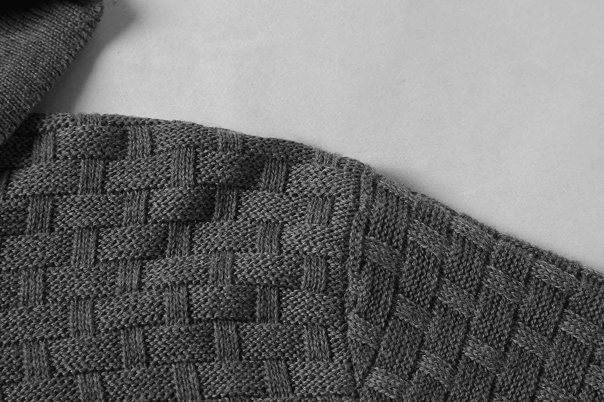 A men's hoodie sweater in a cotton and polyester blend, shown in one of nine available colours.
