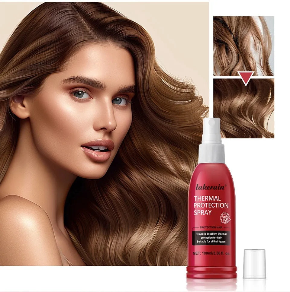 Lakerain Hair Thermal Protection Spray bottle with moisturising nourishing anti-thermal iron protection formula