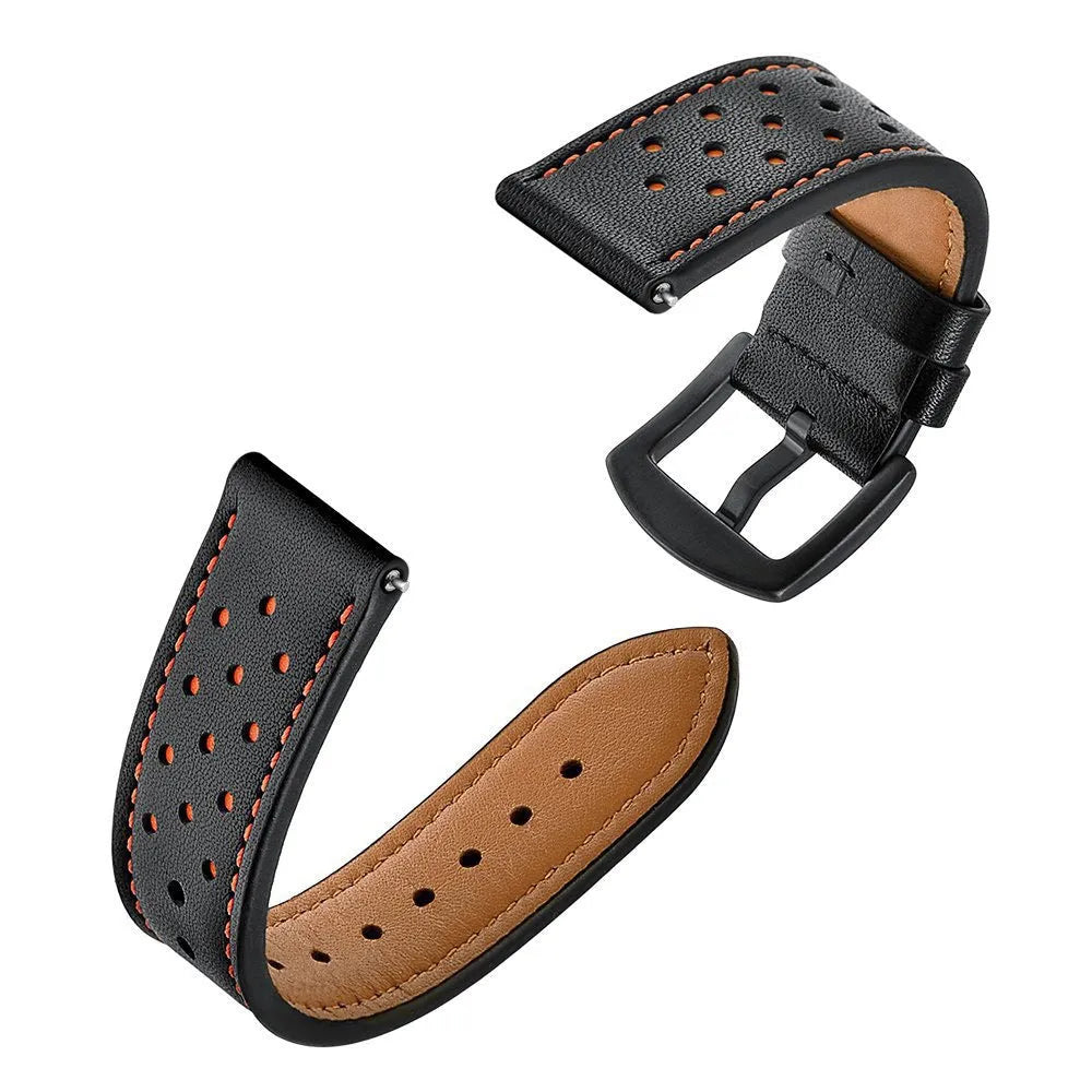 Universa GT20mm 22mm leather watch strap in black, blue, brown, green and grey, OPP bag packed