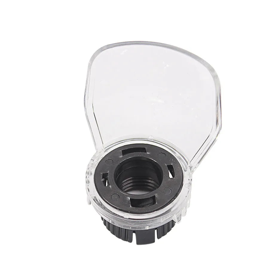 Transparent plastic safety cover for Delta grinder with 17.5-19mm thread port.