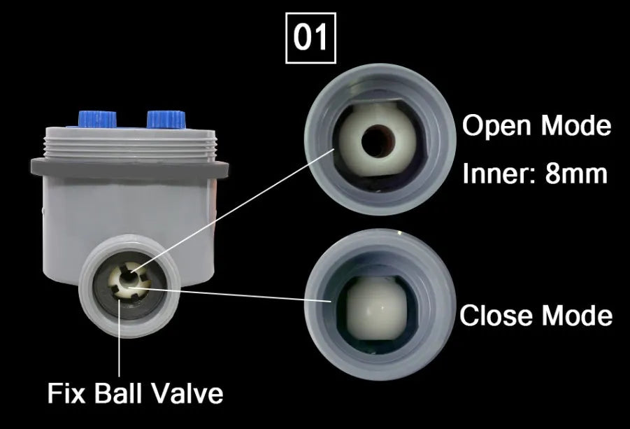 Automatic garden watering timer device attached to outdoor faucet for programmed irrigation