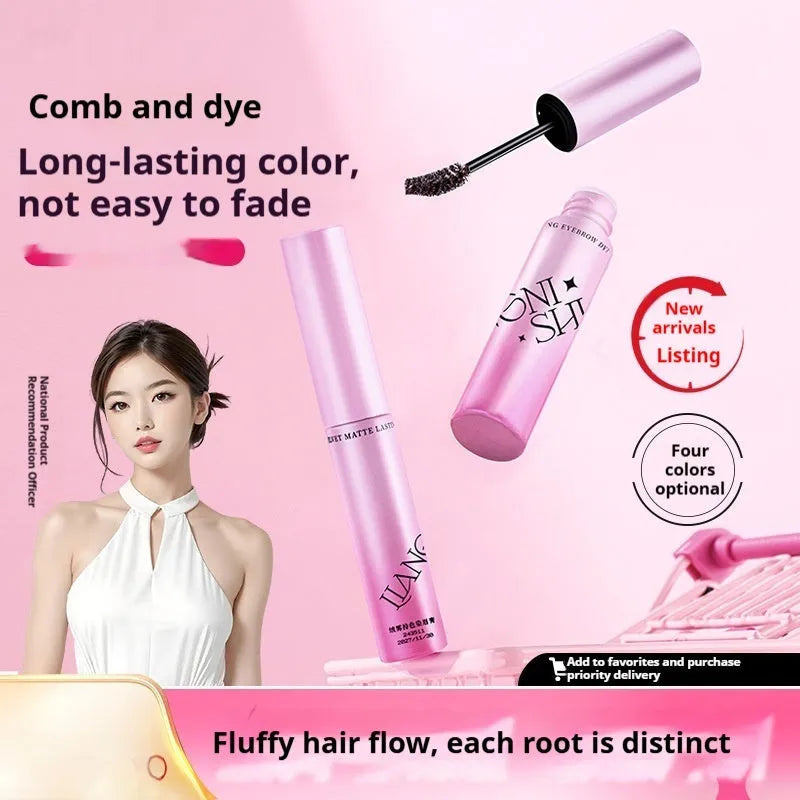 Velvet texture eyebrow cream compact with 4.5g net content and four shade options