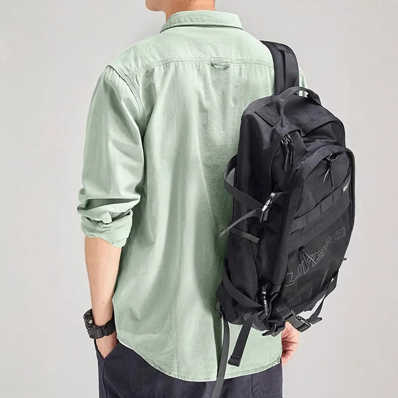Men's loose fit long sleeve polyester shirt in cardigan style available in four colours