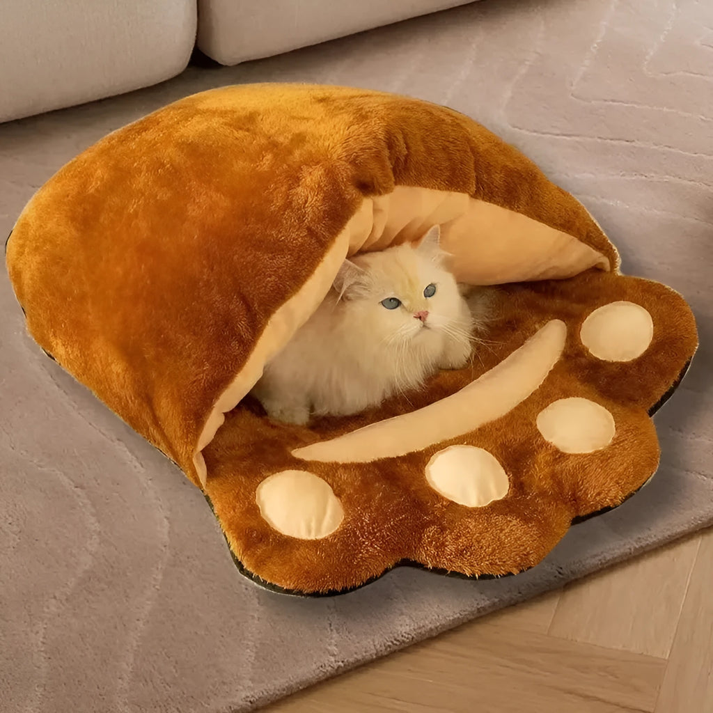 Thickened semi-enclosed dog and cat sleeping bag, cold proof winter pet bed, washable, sizes 35x45cm 50x70cm 60x80cm.