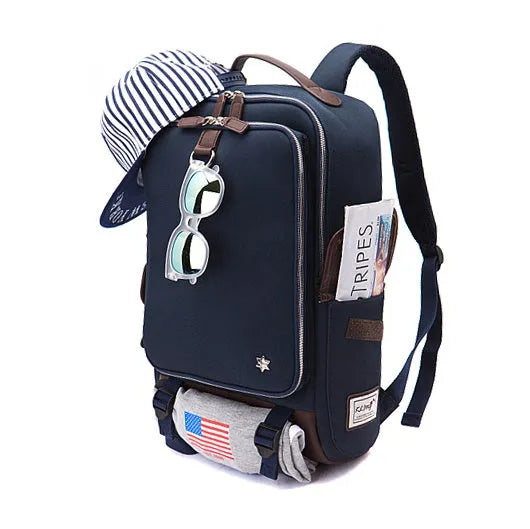 Men's Korean-style backpack in Oxford cloth with 30x46cm capacity and waterproof fabric