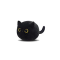 Fluffy black cat plush toy stuffed animal cushion measuring 50 cm length