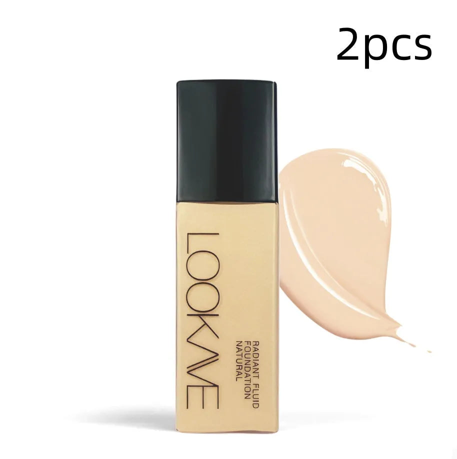 LOOKAVE Matte Liquid Foundation bottle in shade LK63C-01, Ivory White