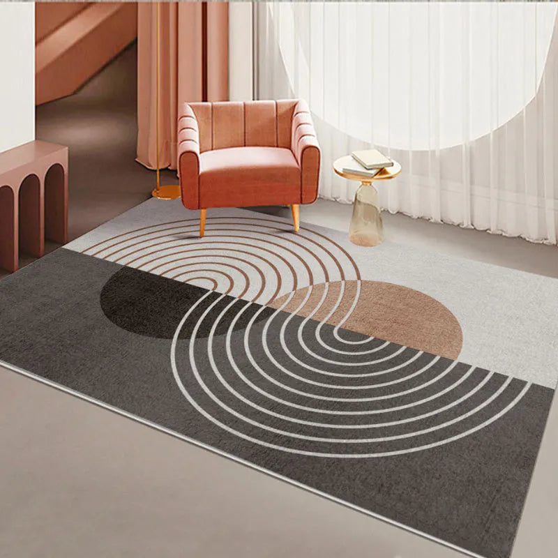 Blended geometric pattern large area mat for living room floor, available in multiple sizes including 160x230cm