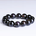 Polished crystal Pi Xiu bracelet with double-eye ice stone colouration in ethnic geometric style