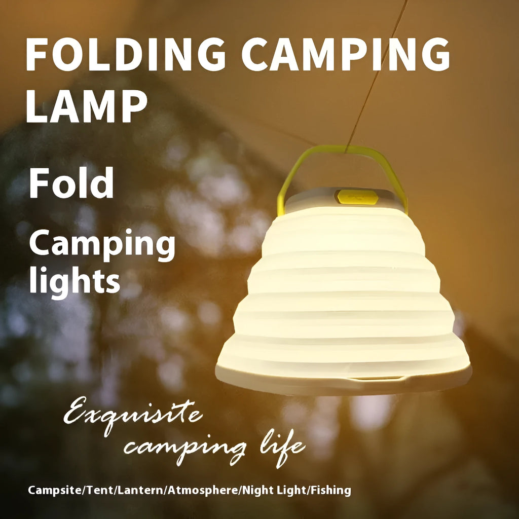 White camping lamp with large capacity lighting and single control button