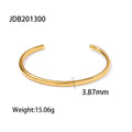 Women's stainless steel bracelet in an electroplated colour with a European and American style design.