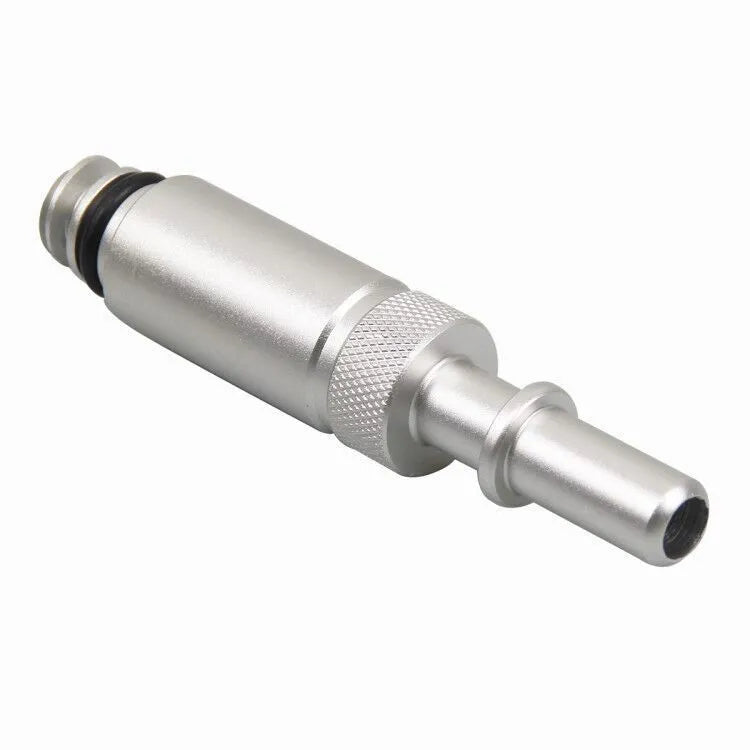 Silver metal transmission refueling joint for VAS6262-9 adapter, weighing 500g.