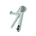 Adjustable hand grip strengthener in ABS plastic, shown in ivory white, dark black, and army green colour options.