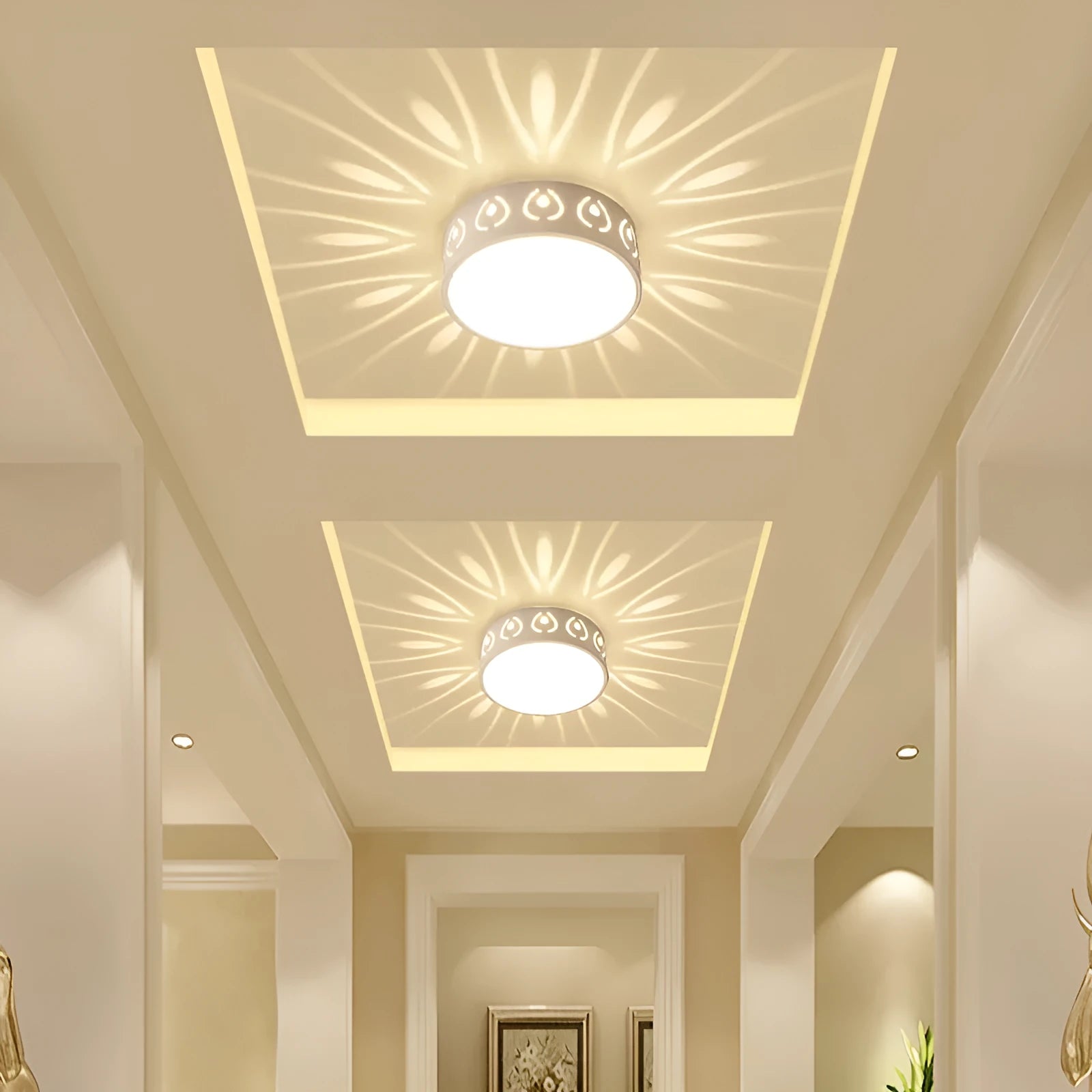 Creative Aisle 15cm 3W LED ceiling light in modern simple design with warm light option