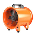 Portable 8-inch titanium steel industrial axial flow fan with a 5-metre air duct for ventilation.