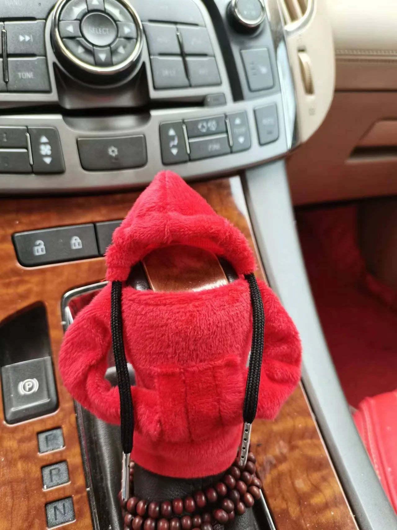 Dutch velvet car gear handle sleeve cover in multiple colours on a gear lever