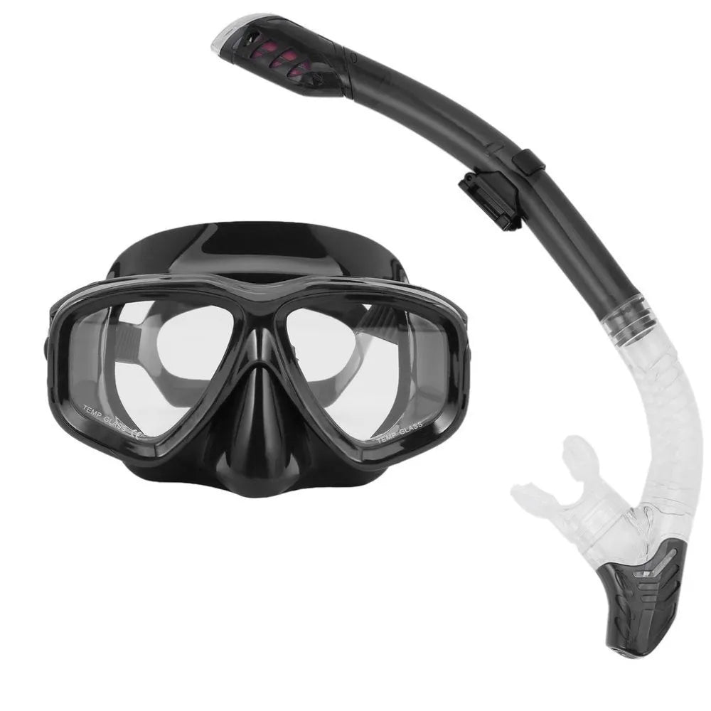 Full face diving mask with anti-fog lens PC frame in multiple colour options