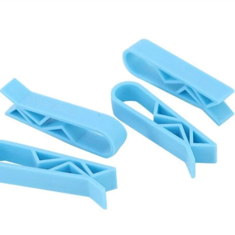 PP plastic non-slip clip for securing a rubbish bag to the side of a bin.