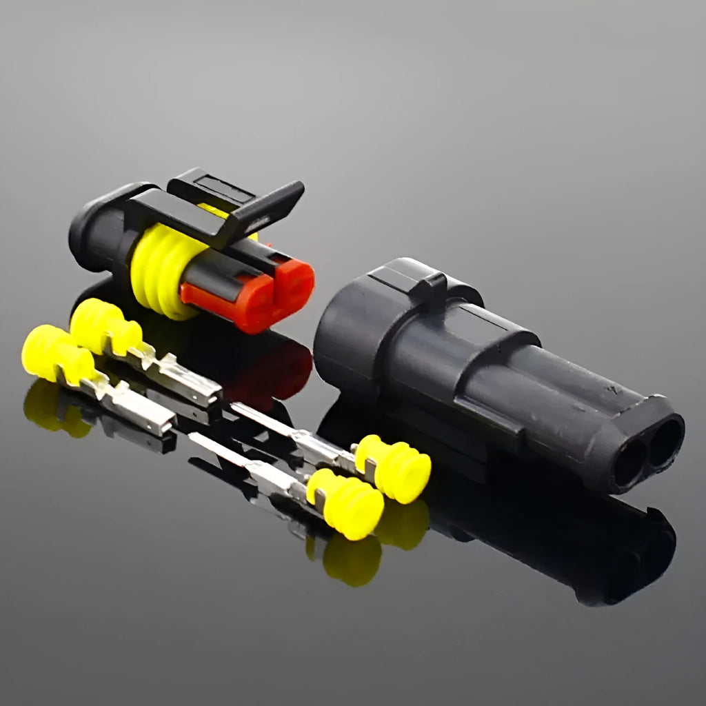 Xenon lamp car waterproof wiring harness connector 2 pin plug and socket set