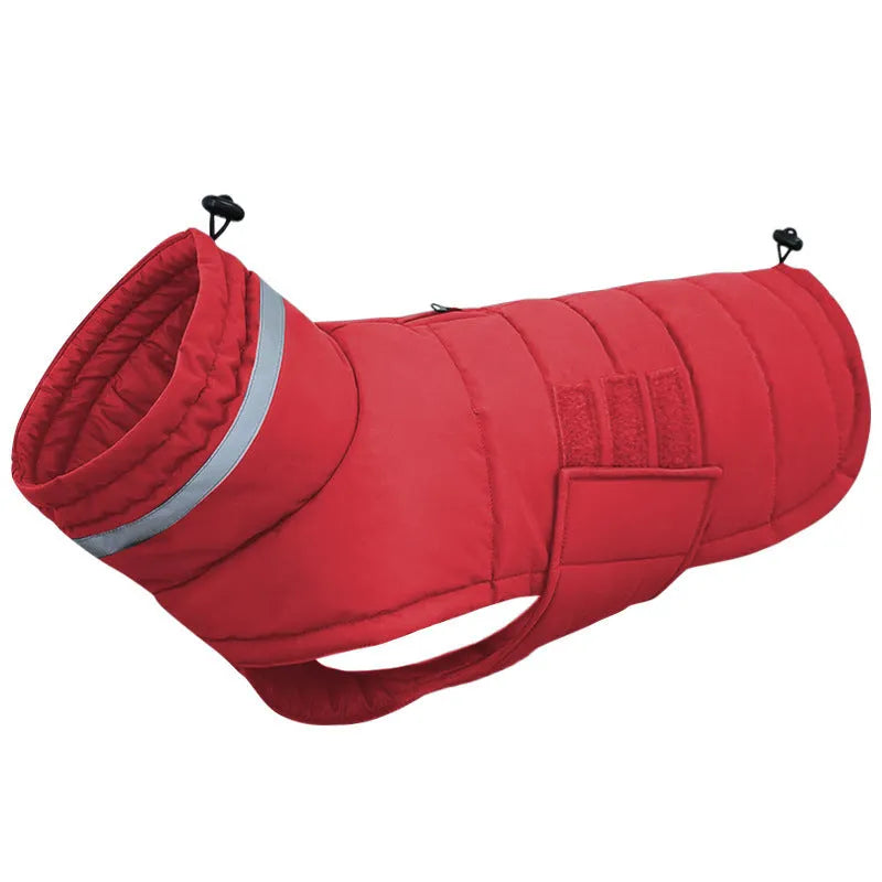 Cold-proof rain-proof pet coat for big dogs in grey trench style outdoor