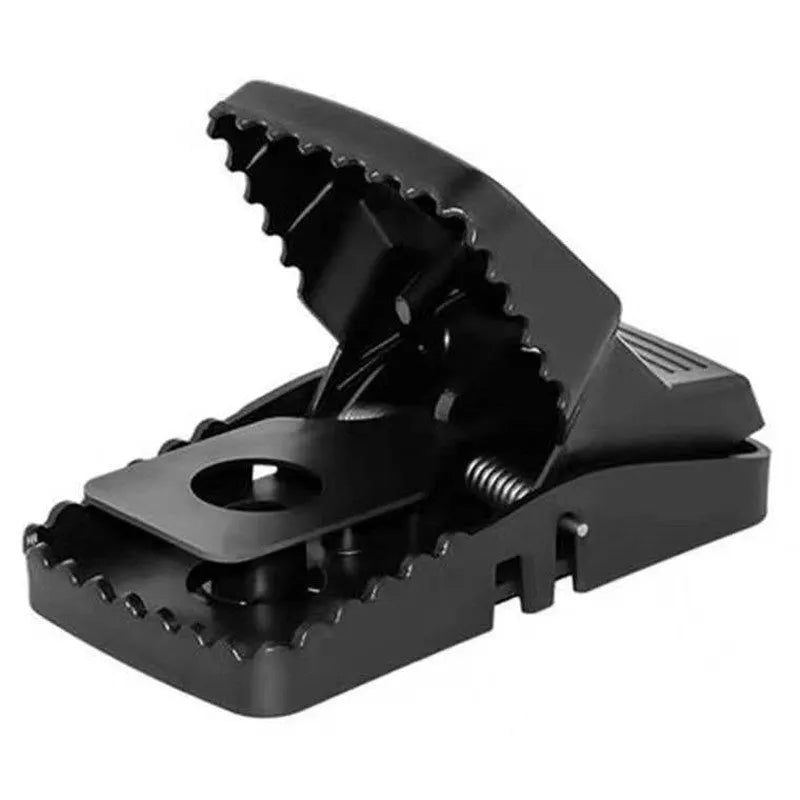 Automatic reset mouse cage trap in plastic and iron designs, shown in small, medium, and large sizes.