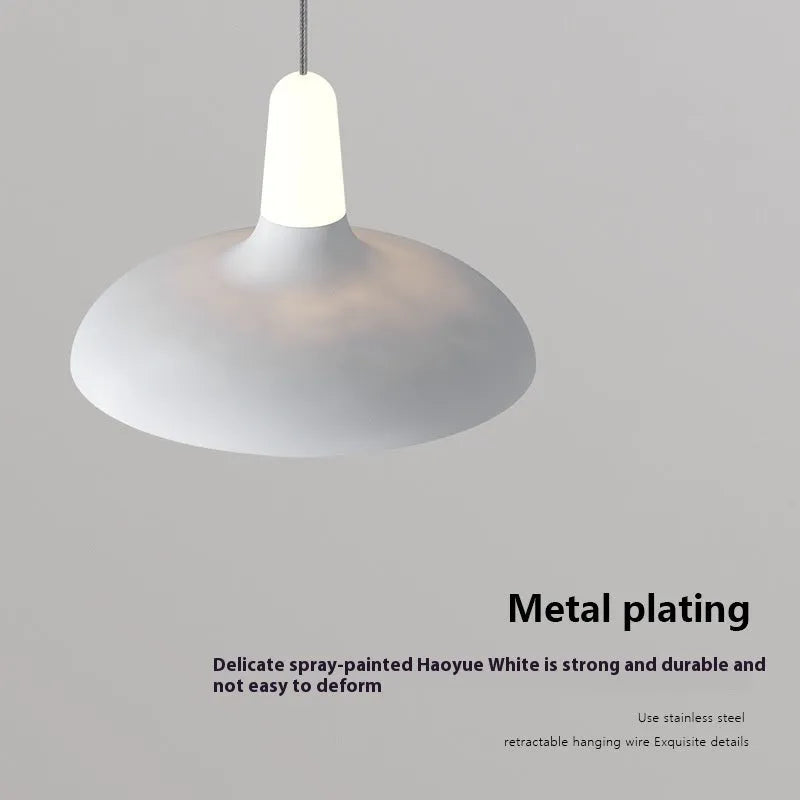 Modern minimalist adjustable bedside pendant light in Nordic style with three colour temperature options