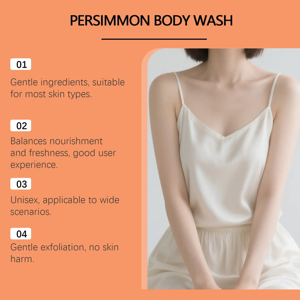 Persimmon nourishing shower gel 120g body wash with aloe vera and vitamin E