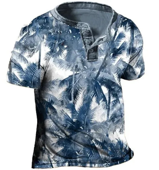 Men's short sleeve sport shirt with simple lapel button in bird eye cloth polyester