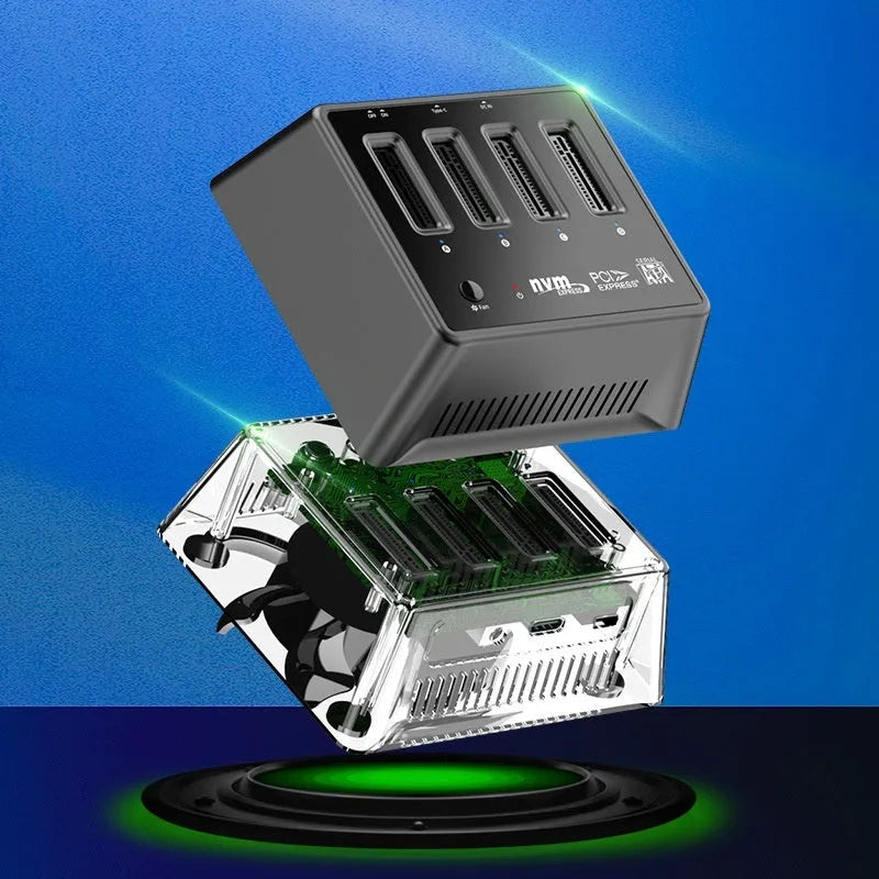 Aluminium M2 SSD enclosure for 90×78×34mm drives in European standard colour
