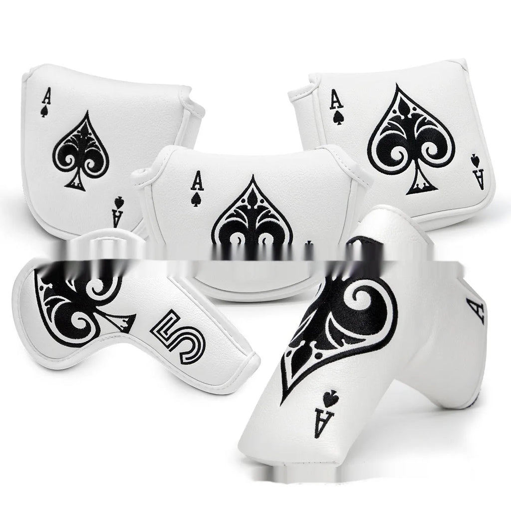 PU golf putter sleeve for club head protection in one of three available colours