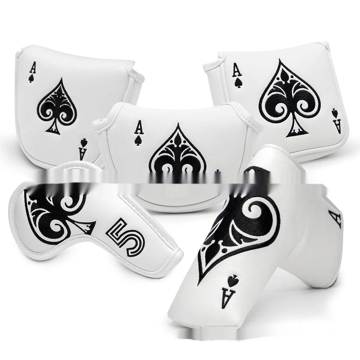 PU golf putter sleeve for club head protection in one of three available colours