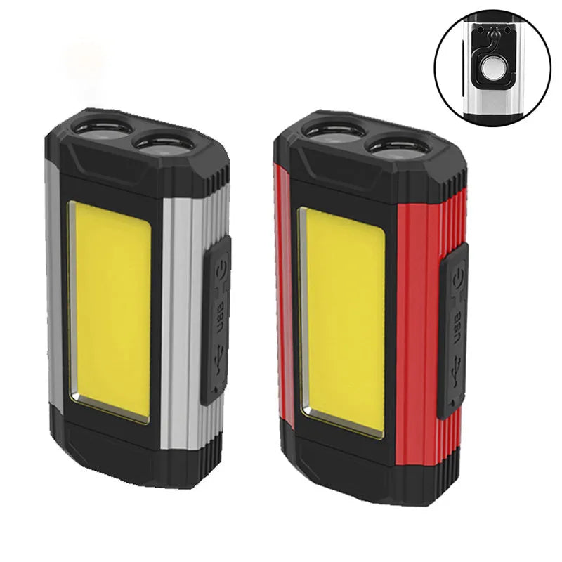 COB LED working light 10W USB charging folding auto repair light 360 degree rotation ABS housing