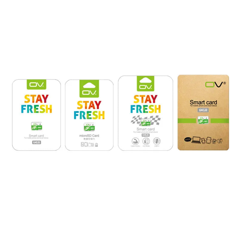 CLASS10 memory card with 10 MB/s read and write speed, available in 8GB, 16GB, 32GB and 64GB capacities.