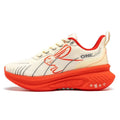 Men's low-top running shoes in assorted colours with PU mesh upper and rubber sole.