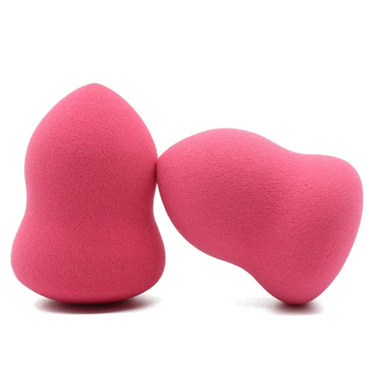 Pink hydrophilic non-latex makeup sponge for foundation application measuring 4x4x5.6 cm