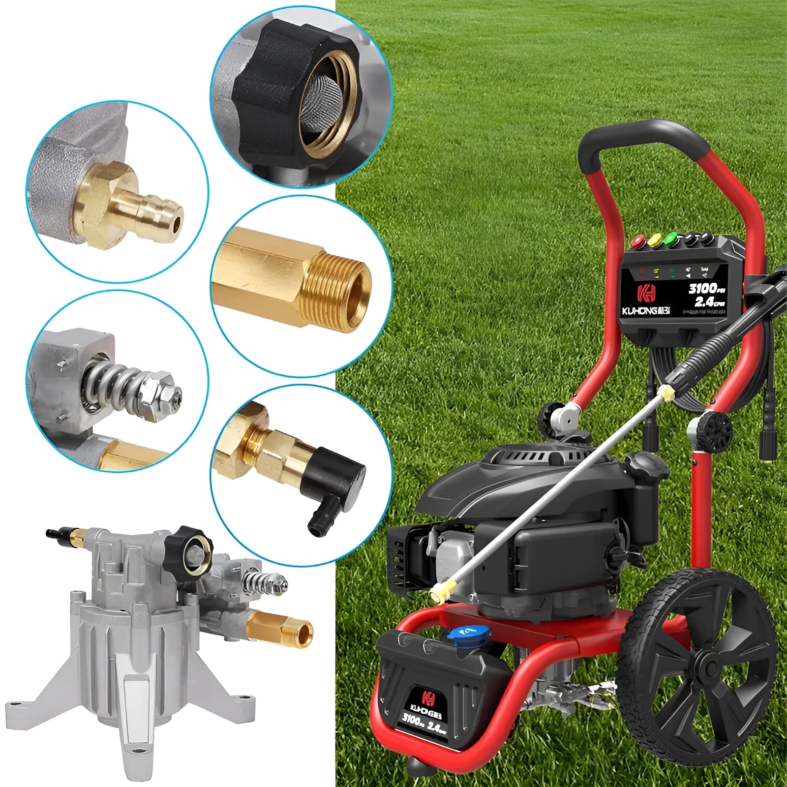 P170 swash plate aluminium pump for petrol pressure washer with perpendicular shaft connection