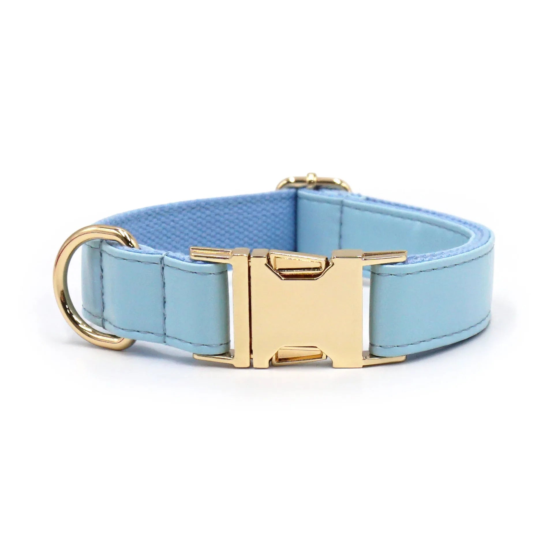 Leather dog collar with velvet finish and brass metal buckle in caramel colour option