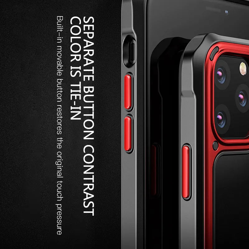 Clear transparent mobile phone case for iPhone 11 on a table.