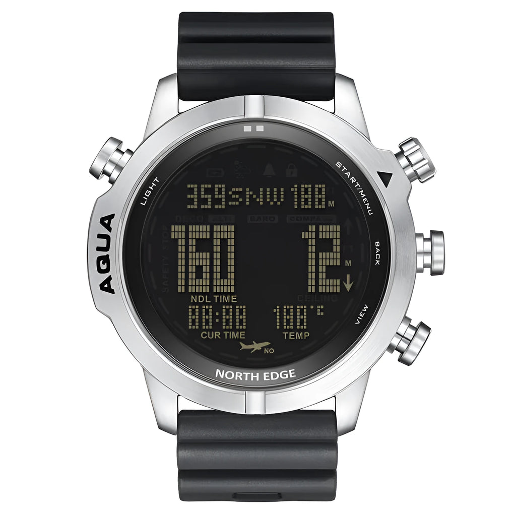 Outdoor sports smart watch with black dial and adjustable wrist strap showing 48mm case and 1.46 inch screen