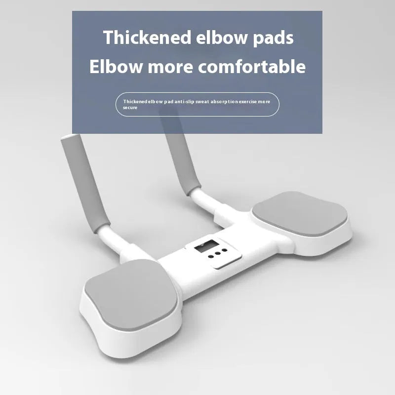 White flat support trainer with alloy aluminum tubing and ABS construction for home fitness exercises